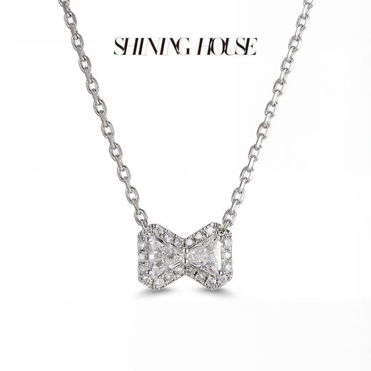 Forever·永恒之环系列 [ShiningHouse培育] 18k金钻石项链 专利特切钻石星运钻人工真钻人造钻石K金项链时尚钻石项链【此商品不支持7天无理由退货退款】预计3日发货 商品图1