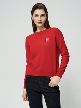 【半价款羊绒套衫】羊绒世家秋冬新品女士100%山羊绒圆领针织套衫