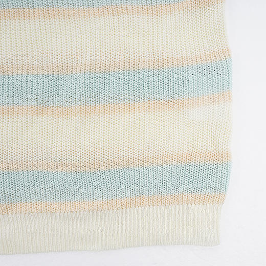 INSULAiRE 岛民 Atoll T-Shirt 和纸人造丝针织条纹圆领短袖T恤 商品图3