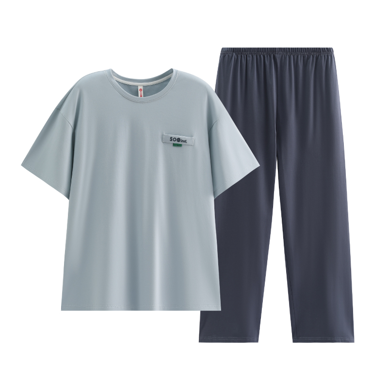 （合作款）芬腾新款男士纯棉字母透气家居服套装yc0225022