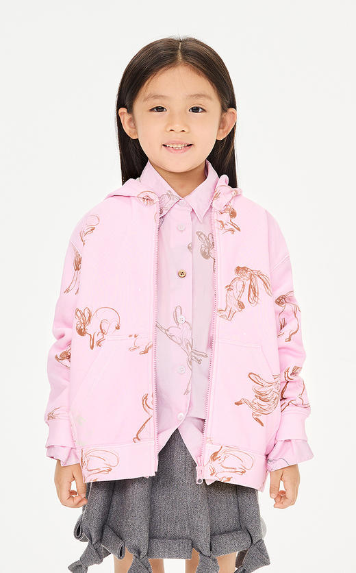 jnby  26年春款  连帽开襟卫衣 1Q2410480 商品图3