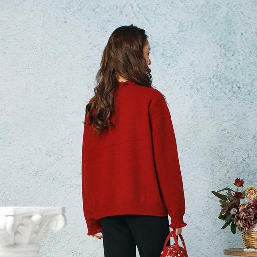 温柔系带木耳边抽绳开衫-纪念日百货门店同款169601021 商品图2