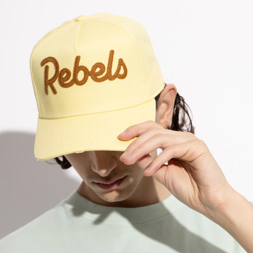DSQUARED2 中性字母徽标刺绣棉质Rebels棒球帽 黄色 BCM0970 05C00001 7064 商品图3