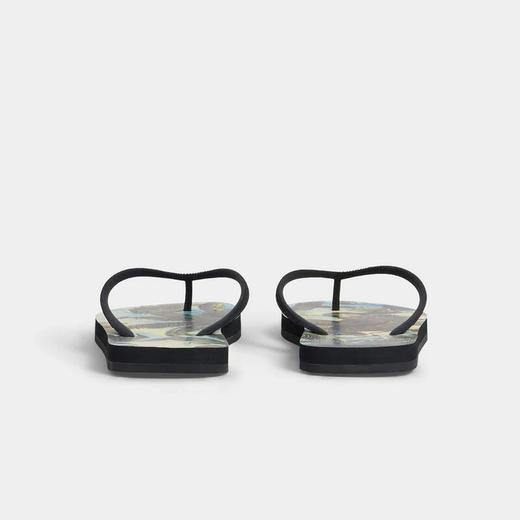 DSQUARED2 男士字母徽标贴片人字拖鞋 黑色 FFM0001 17208755 M037 商品图2