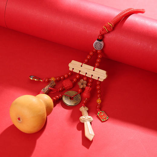 【祈愿吉品】马年出入平安桃木车载挂件马牛鼠兔幸运物挂饰 商品图1