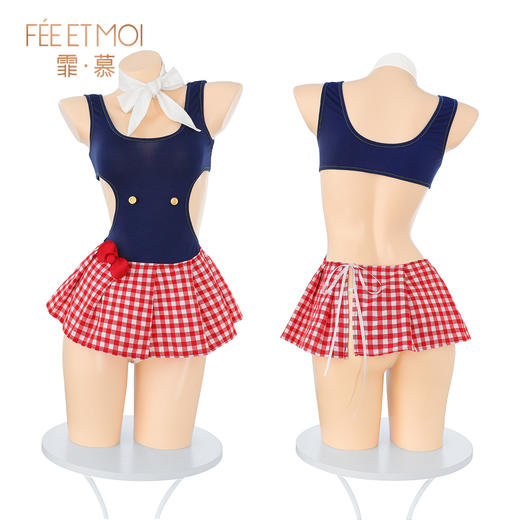 【萌妹必备】霏慕 软萌Kitty酱拼接连衣裙 情趣内衣ZY139 商品图4