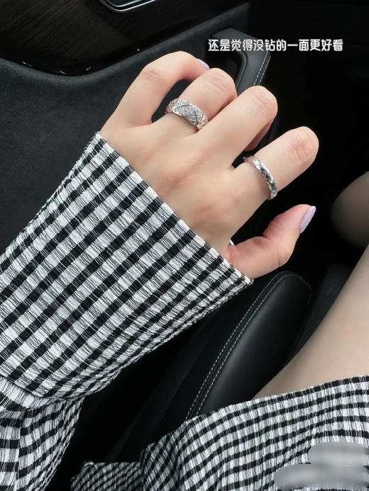 Chanel coco crush 白金色 18k 窄版 戒指 商品图1