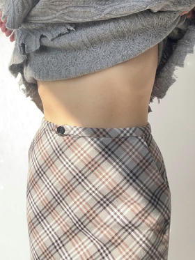 VC｜HD24011BR Tinsel short skirt  [ 格子半身裙 ]【HOLIDAY】