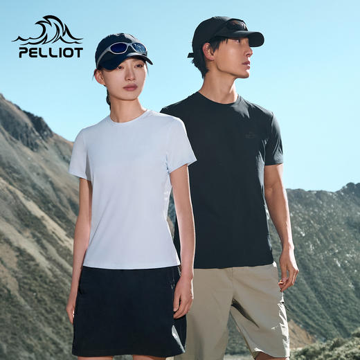 伯希和户外速干T恤女新款抑菌排汗凉感短袖轻量徒步登山打底衣男 商品图0