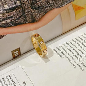 卡地亚 love 单钻 窄版 玫瑰金 18k 戒指