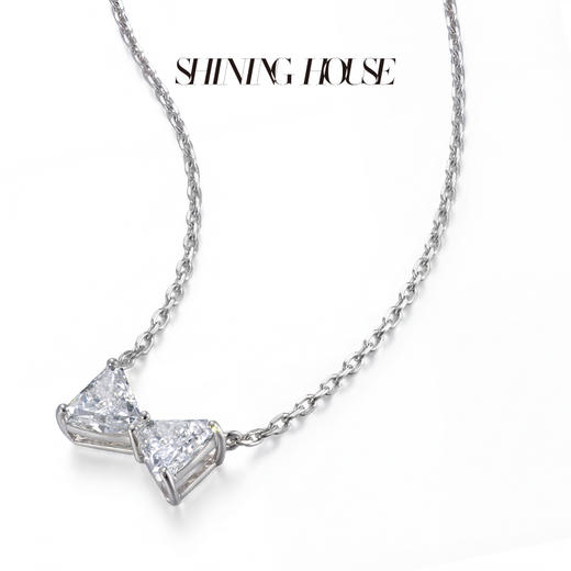 Forever·永恒之环系列 ShiningHouse[培育] 18k金钻石项链 专利特切钻石星运钻人工真钻人造钻石K金项链时尚钻石项链【此商品不支持7天无理由退货退款】30分和60分预计3日发货 商品图2