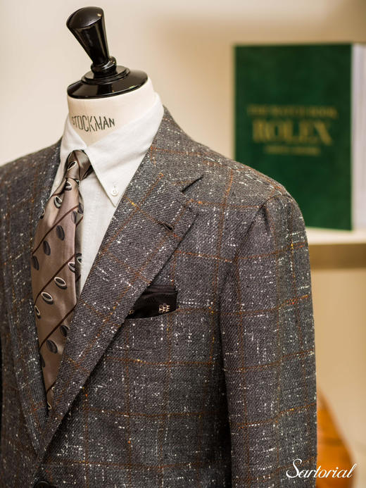 Orazio Luciano 灰色满天星格纹单西 商品图2