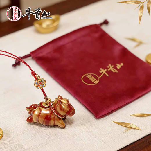 牛首山文创牛首纳福马年大漆挂件中国风包挂钥匙扣车挂新年装饰品 商品图4