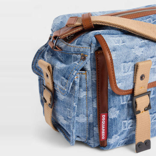 DSQUARED2 男士字母徽标图案 Monogram 牛仔斜挎单肩包 混色 CBM0077 10108819 3098 商品图3