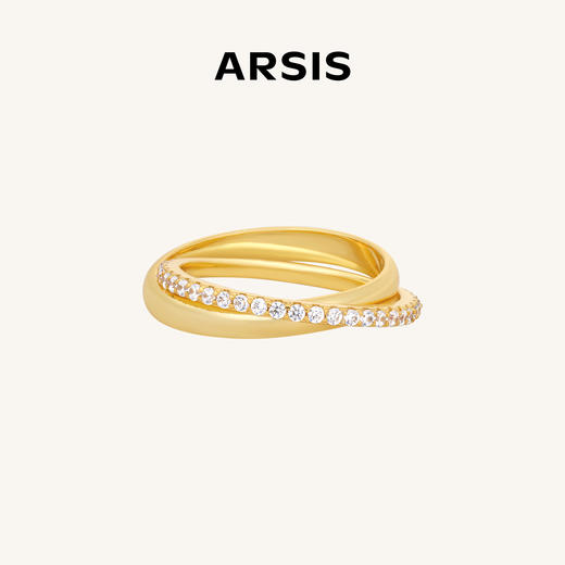 ARSIS｜自由搭配系列 循光双环戒指 商品图1