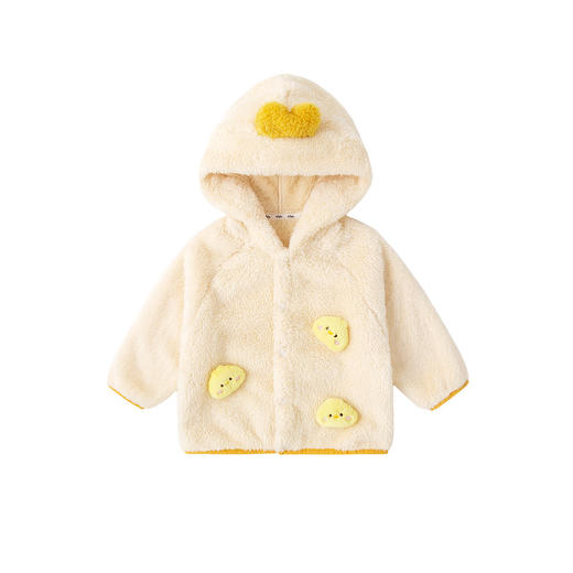 【毛毛怪】嘟嘟家童装儿童外套冬款加厚男童珊瑚绒女童加绒连帽衫 商品图4