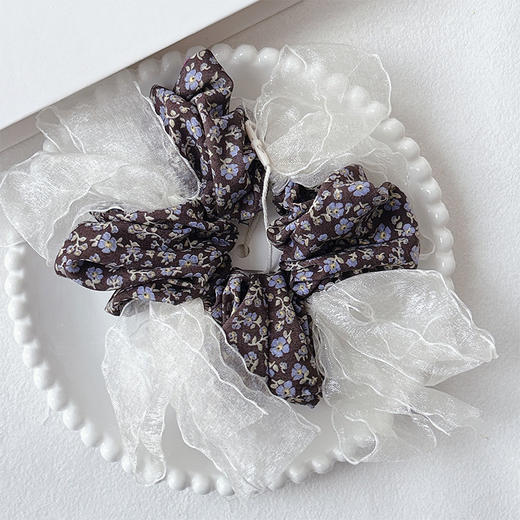韩系碎花温柔气质系带发圈-纪念日百货门店同款169447932 商品图3