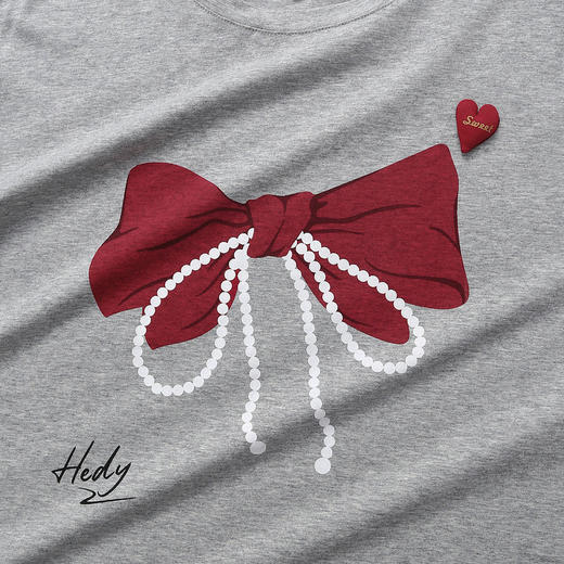 芬腾睡衣女款夏季新款纯棉圆领短袖七分裤套头卡通休闲家居服套装 商品图3