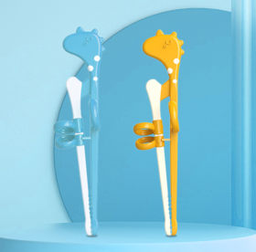 喜贝迪多儿童小鹿学习筷（橙、蓝）