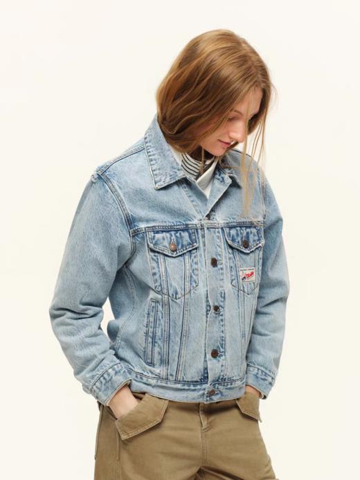 出逃赤岗西/C26SSW176/复古做旧翻领牛仔外套 商品图0