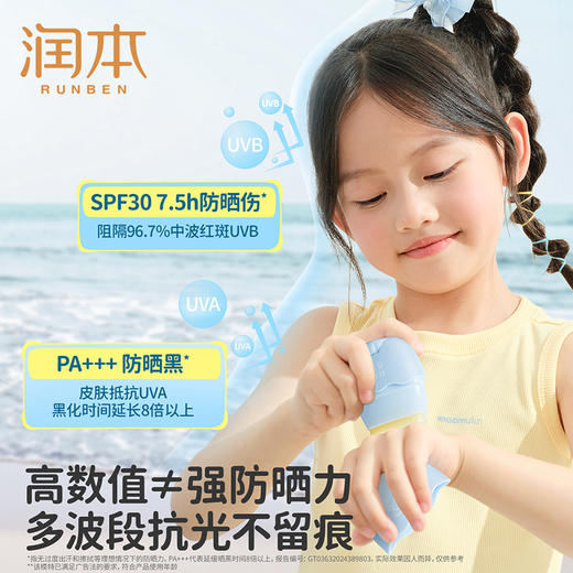【官方直发】润本儿童防晒棒 男女童专用防晒乳户外防水汗防晒霜 成人可用 商品图5