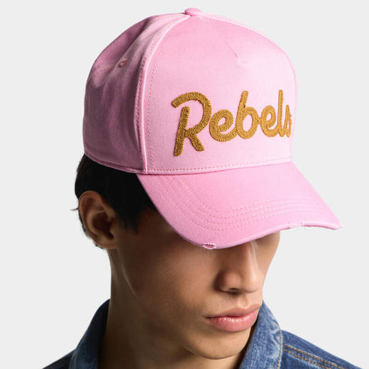 DSQUARED2 中性字母徽标刺绣棉质Rebels棒球帽 粉色 BCM0970 05C00001 9207 商品图4