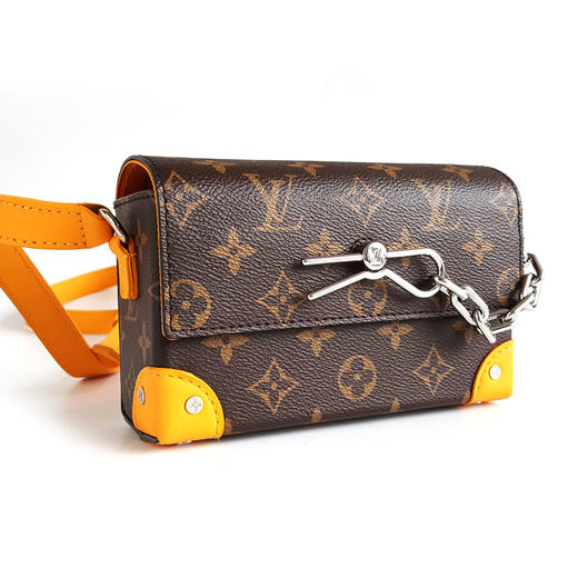 【98新】LV路易威登M12811迷你老花拼橙色steamer插销包单肩斜挎包中性款090226AK45 商品图1