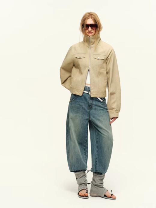 出逃赤岗西/C26SSW171/复古卡其色廓形外套 商品图1