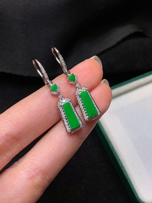 无事牌翡翠耳坠 商品图2