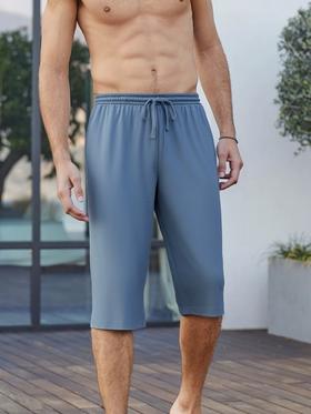 【科技麻六分裤】SCHIESSER德国舒雅男士春夏粘纤棉亚麻亲肤透气护膝空调房必备六分裤35/27132P