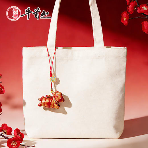 牛首山文创牛首纳福马年大漆挂件中国风包挂钥匙扣车挂新年装饰品 商品图3