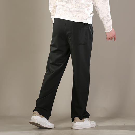 DRONKOO 2026 花色抽绳松紧腰左袋绣线后贴袋薄卫裤长裤 商品图3