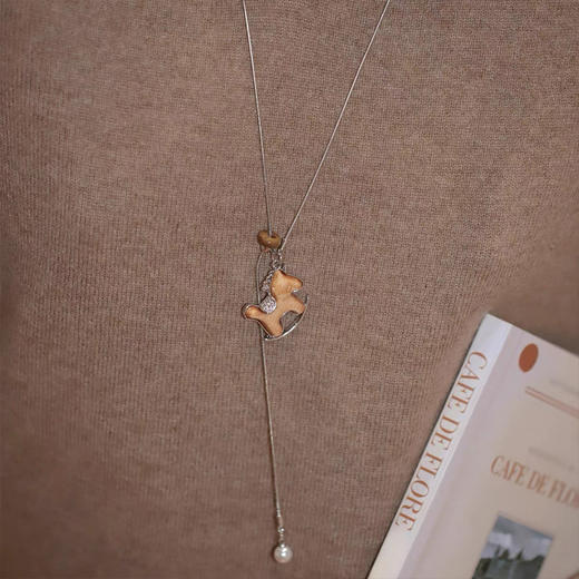 复古木质小马项链吊坠-纪念日百货门店同款168944030 商品图2