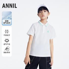 男童翻领短袖针织衫夏季新款安奈儿童装EB621697