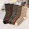 春节不打烊【软糯亲肤❗️舒适百搭】袜子美拉德女中筒中筒黑白条纹韩版百搭ins学院潮百搭运动长袜休闲。jd 商品缩略图0
