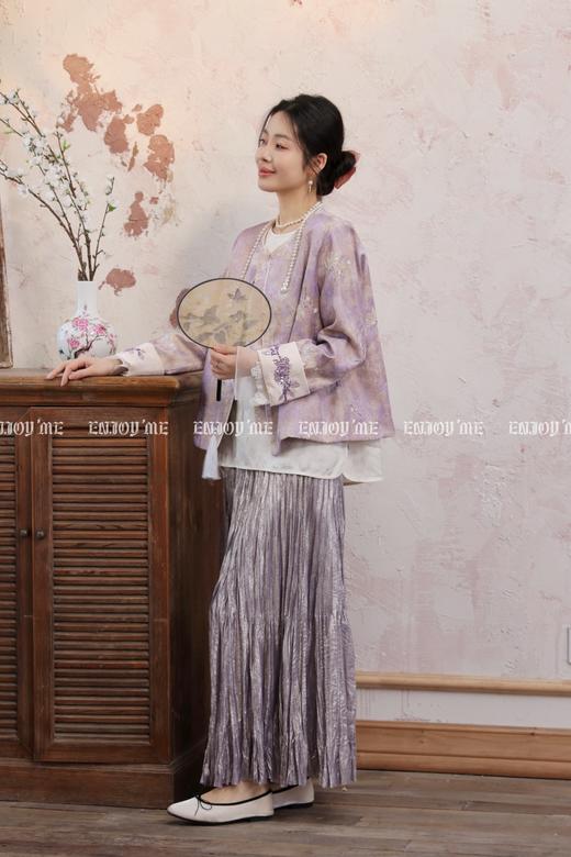 【门店同款】ENJOY春季“画中行”雨蕴花晓褶皱半裙 169697413 商品图7