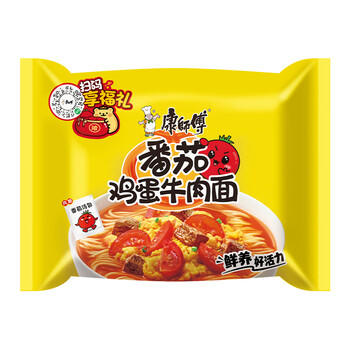 康师傅 方便面 经典番茄鸡蛋牛肉面五连包115g*5 泡面袋装速食 方便食品 商品图1