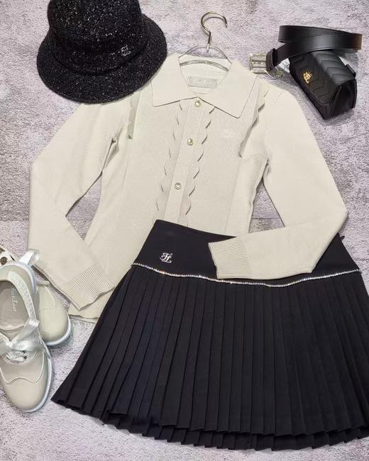 FL秋冬女士爆款高腰带钻边百褶裙来了！W821919-63 商品图0