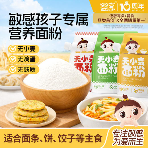 婴享主食面粉无小麦无麸质低筋口感饺子粉送婴幼儿敏宝辅食电子食谱 商品图0