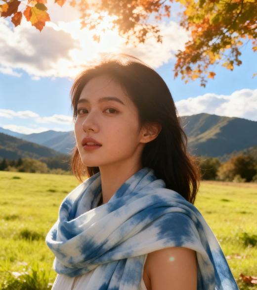 非遗扎染手工草木染纯棉围巾独特设计蓝染布料 商品图5