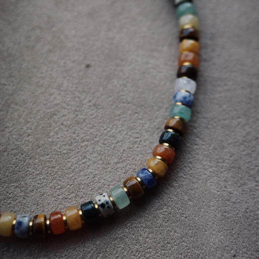 「野孩子」多宝天然石项链 | 总长约45cm 自由配色 不遵循规则 to me 天然石饰品 商品图5