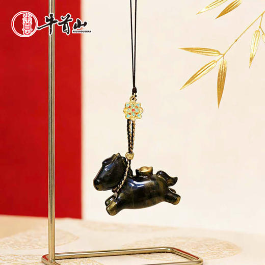 牛首山文创牛首纳福马年大漆挂件中国风包挂钥匙扣车挂新年装饰品 商品图1