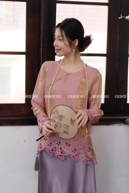 【门店同款】ENJOY春季“画中行”兰枝玉树中式上衣 169599944 商品图4
