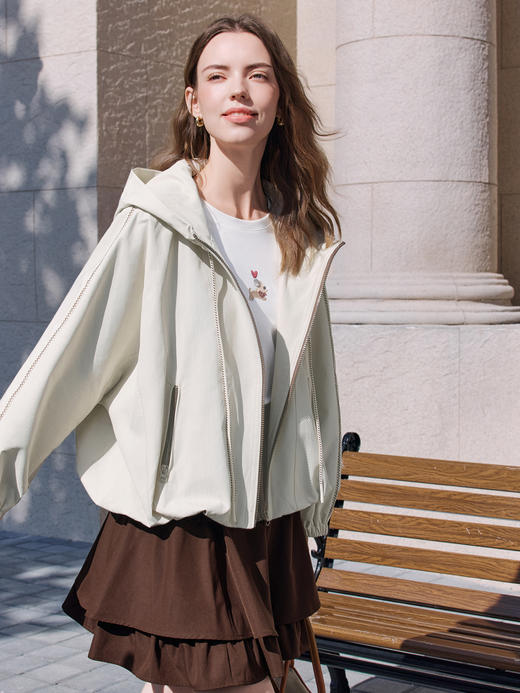 【百图lulu定制】【飞行员外套】高含棉量  轻便透气  连帽 外套夹克 商品图2