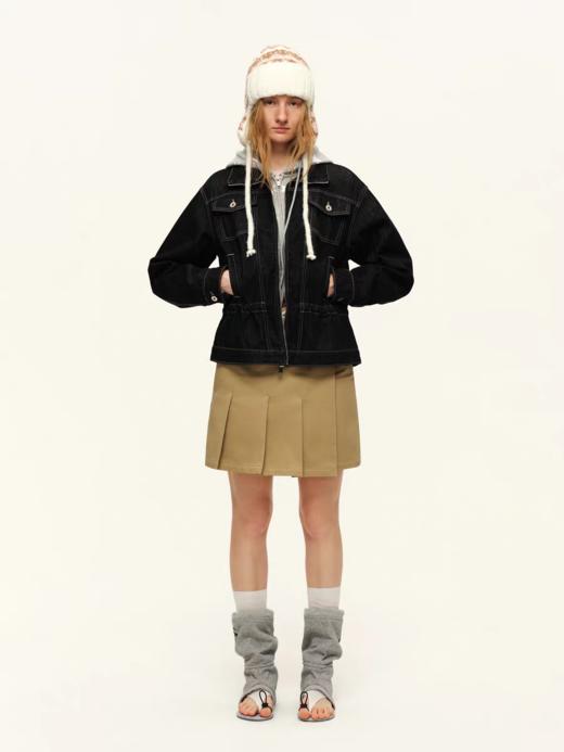 出逃赤岗西/C26SSW170/复古竖纹原牛廓形牛仔外套 商品图1