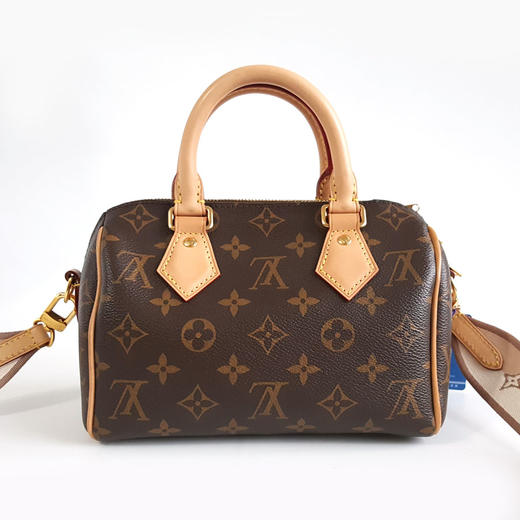 【95新】LV路易威登Speedy 系列M46222老花奶茶色肩带Speedy 20手提单肩包女士100226AK01 商品图5