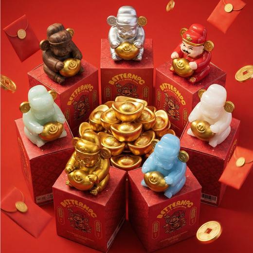 NPC潮牌印花财神系列服饰配件国风新年颜色随机发男衣NP61AT17 商品图0