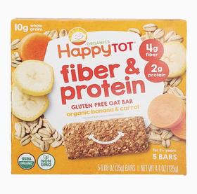 HappyTOT禧贝辅食  宝宝有ji纤维蛋白饼干 125g5块香蕉胡萝卜味