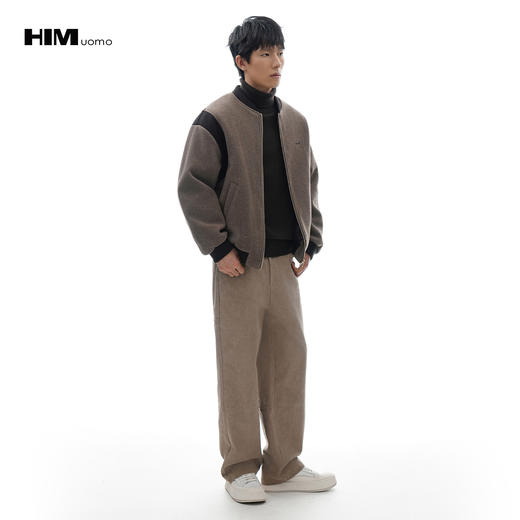 HIM漢崇【商场同款】水洗做旧斜纹耐磨休闲裤后腰织唛宽松直筒裤 商品图1