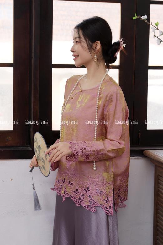 【门店同款】ENJOY春季“云敛”气质光感长半裙 169694917 商品图1